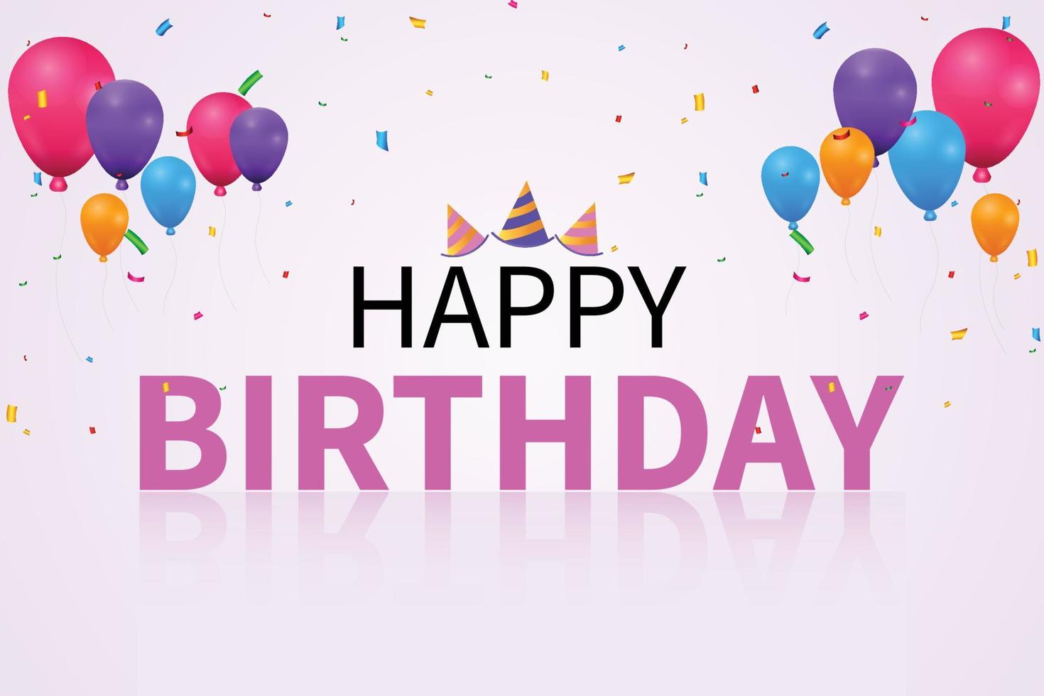Happy birthday background design. vector
