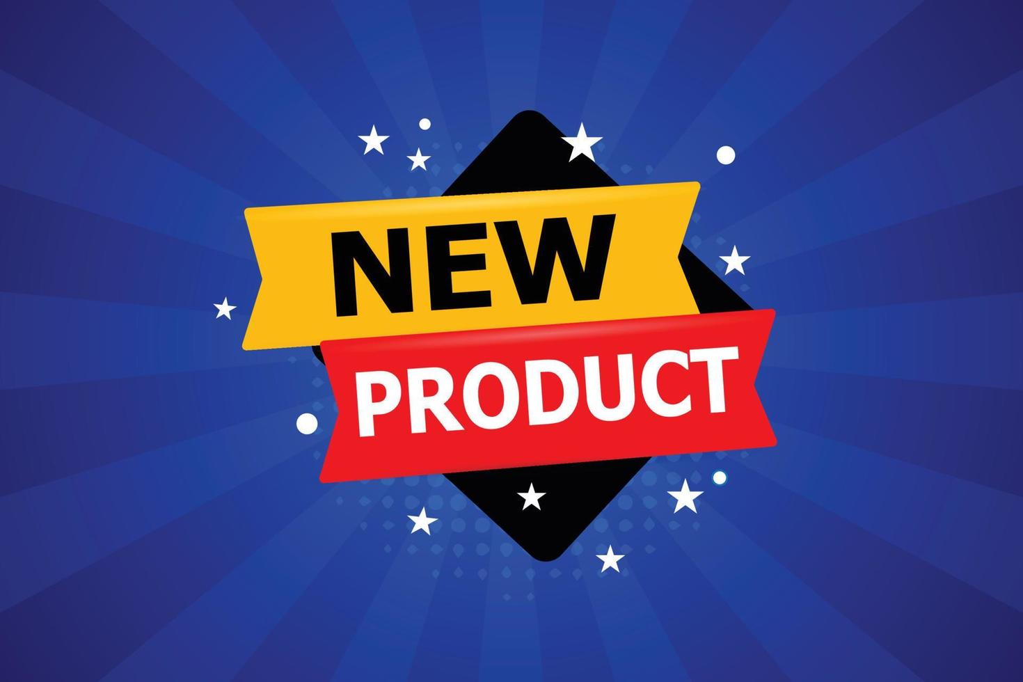 New product colorful flat banner design. vector