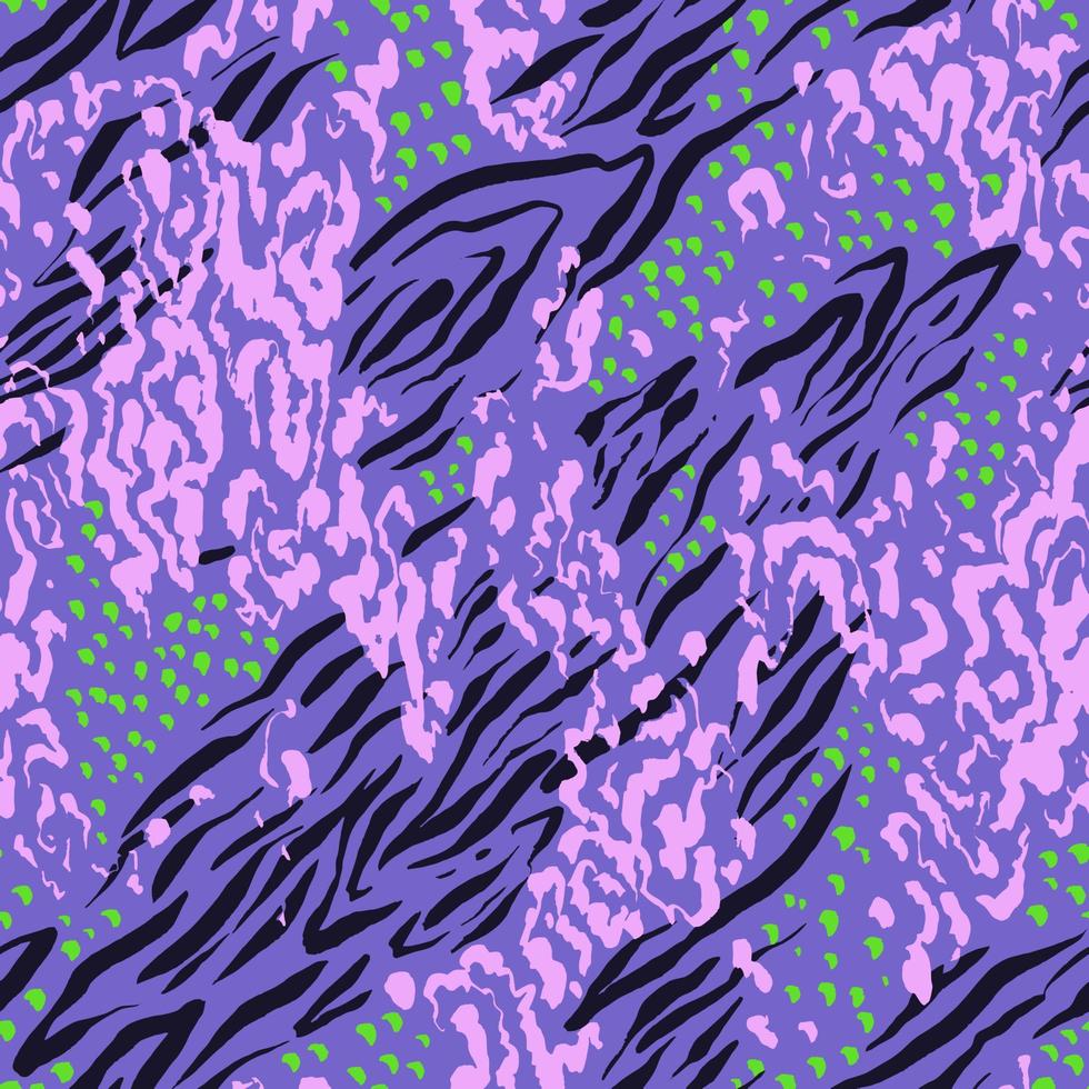 Animal mix pattern in very peri color. vector