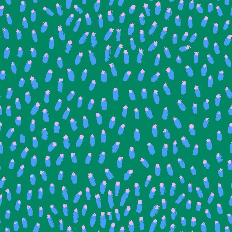 Abstract pattern with dots and spots on green background vector