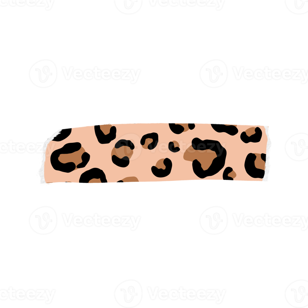 leopardo impresión rasgado papel png