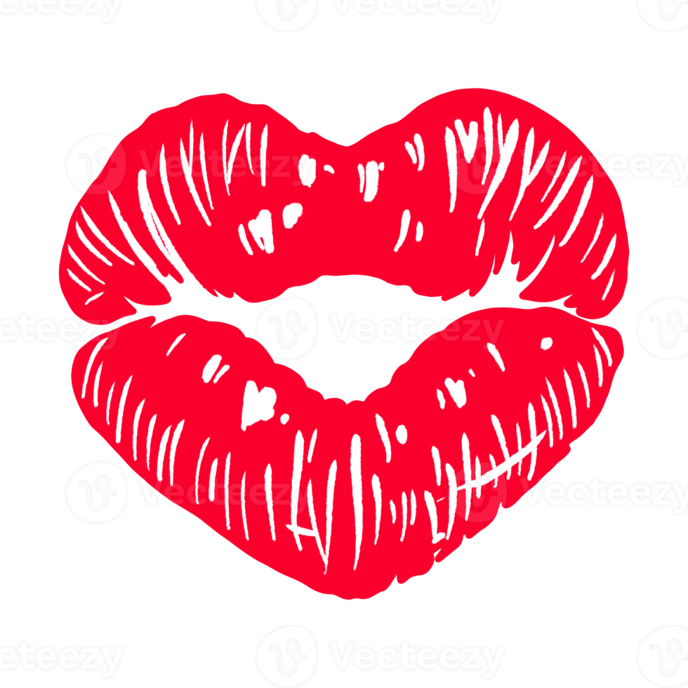 Red Heart Lips png