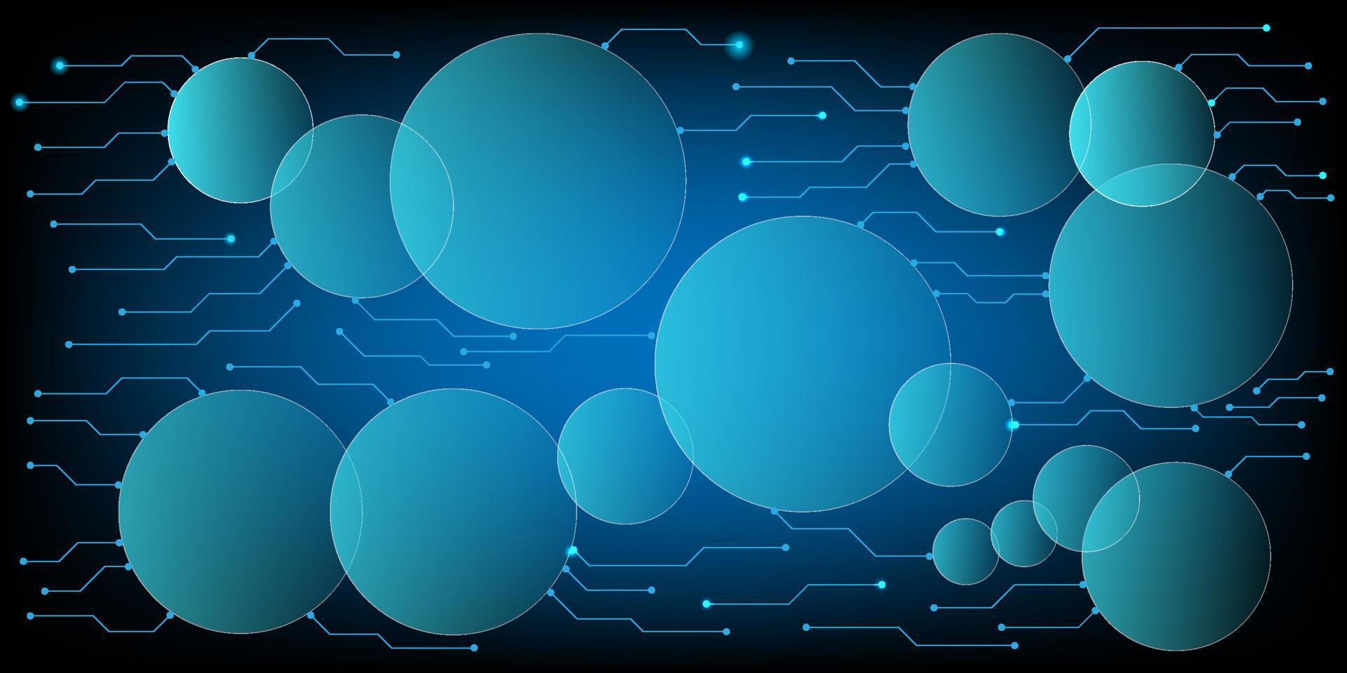 Circle Computer chip Electronic circuit board vector for technology and finance concept and education for future