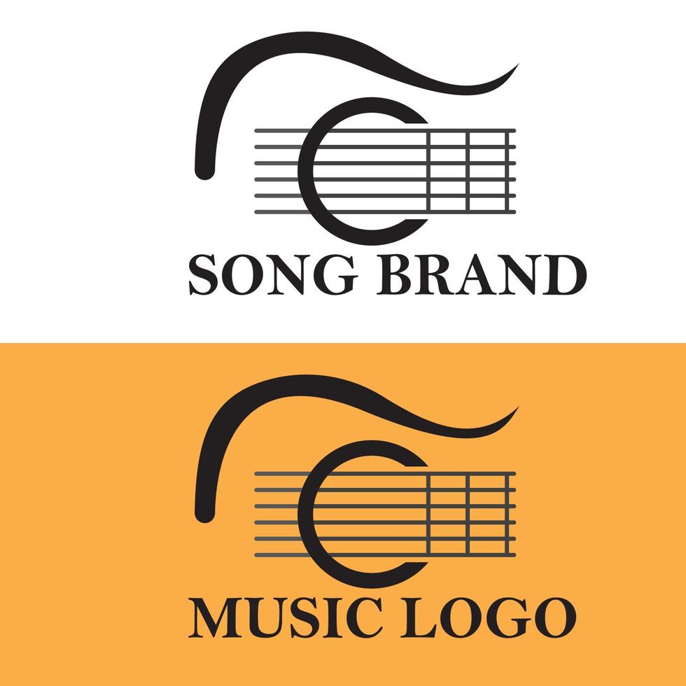 un logo para un música empresa ese es hecho por canción marca. vector