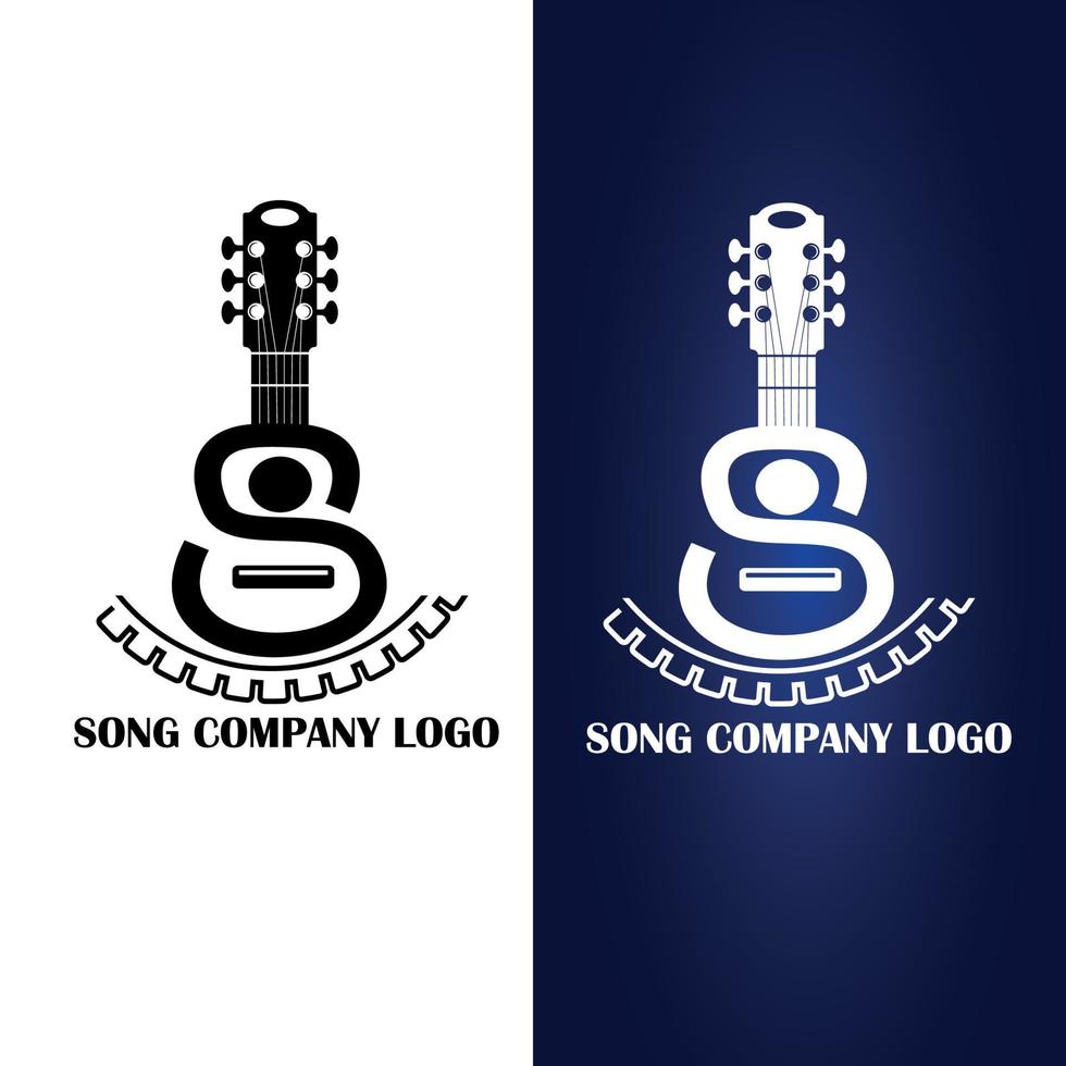 A logo for a music company that is made by song brand. vector