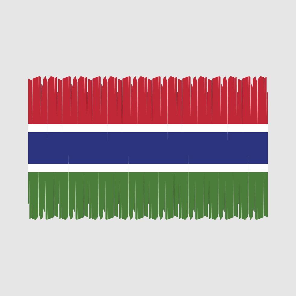 Gambia Flag Vector Illustration