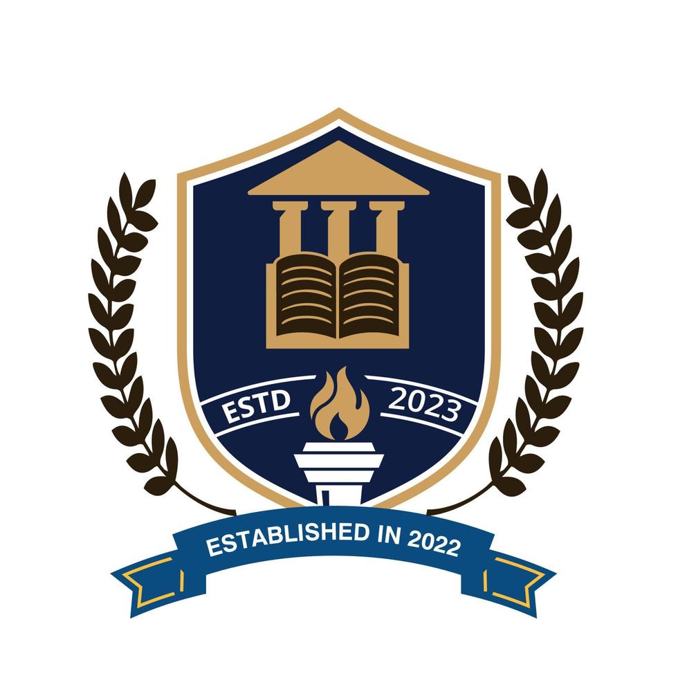 A shield with the word university on it vector