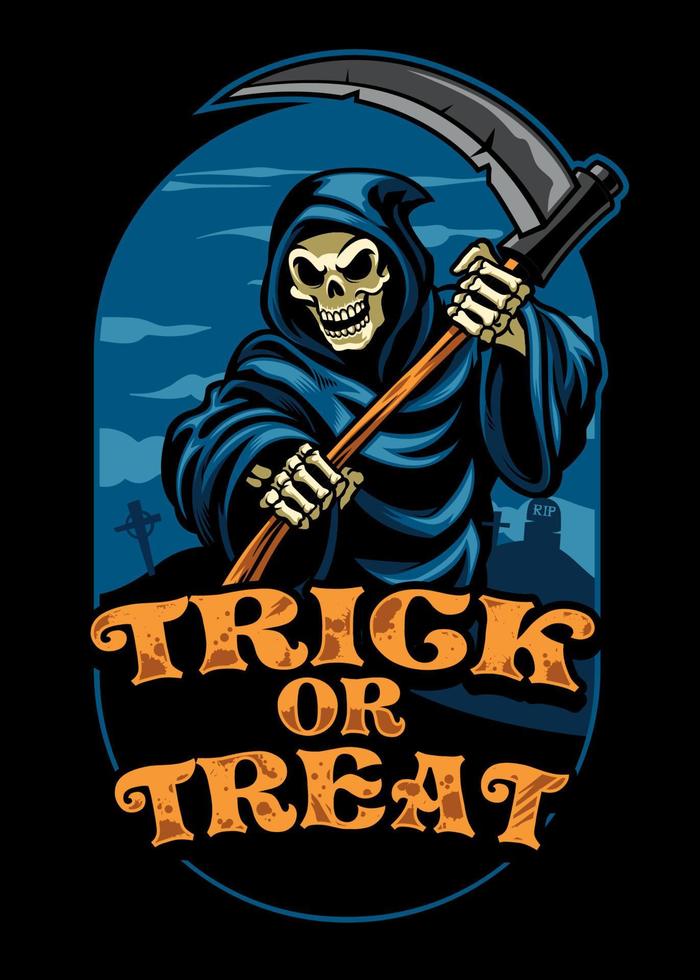 halloween design of grim reaper vector