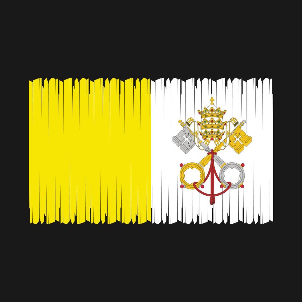 Vatican Flag Vector Illustration