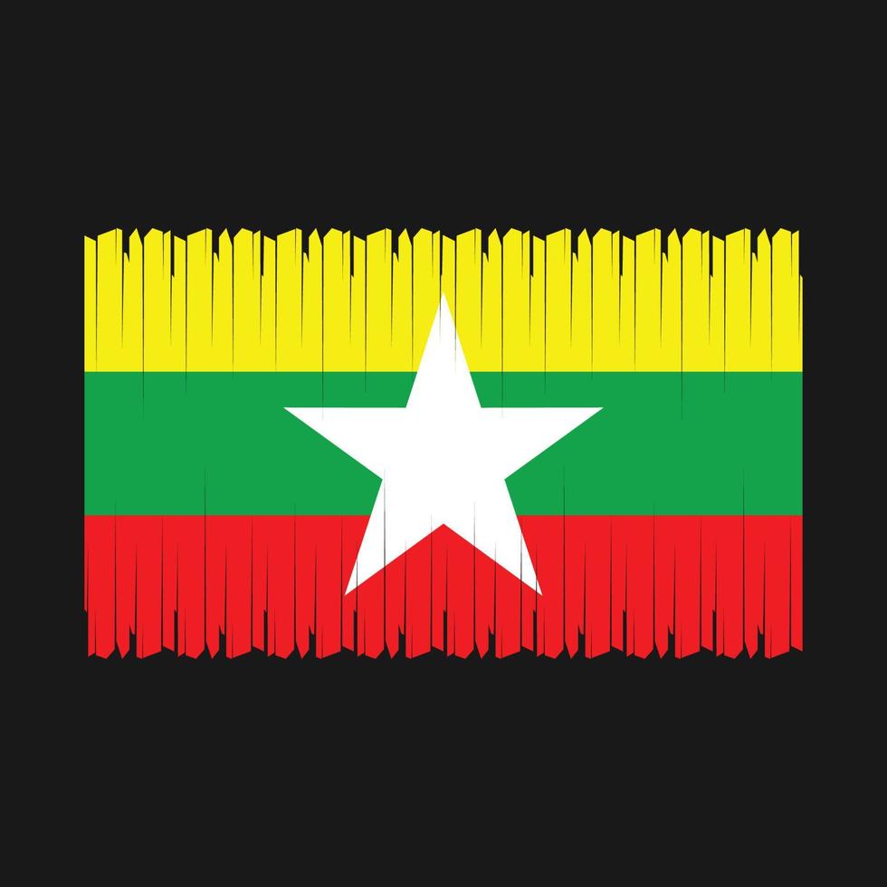 Myanmar Flag Vector Illustration