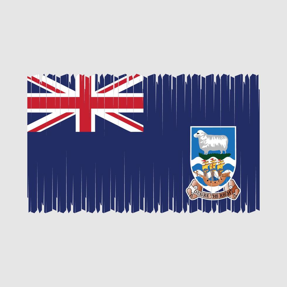 Malvinas islas bandera vector ilustración