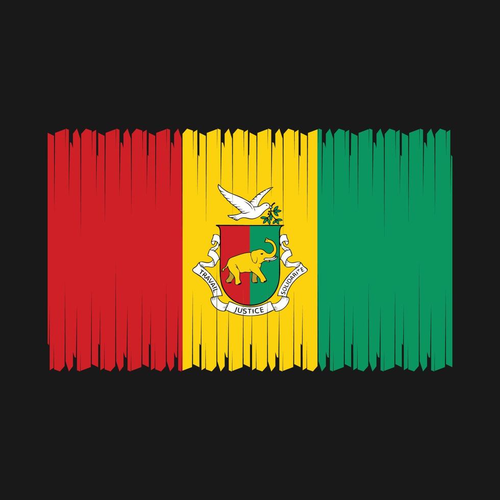 Guinea Flag Vector Illustration