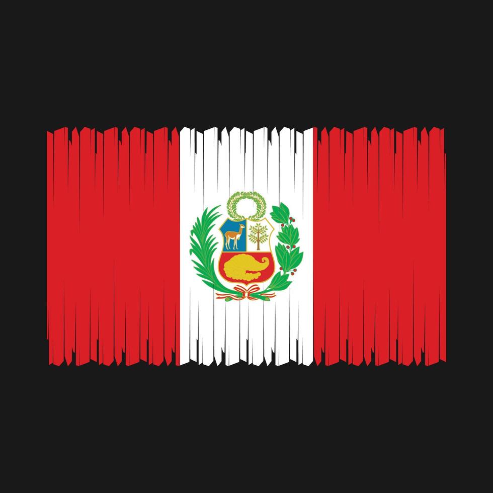 Peru Flag Vector Illustration