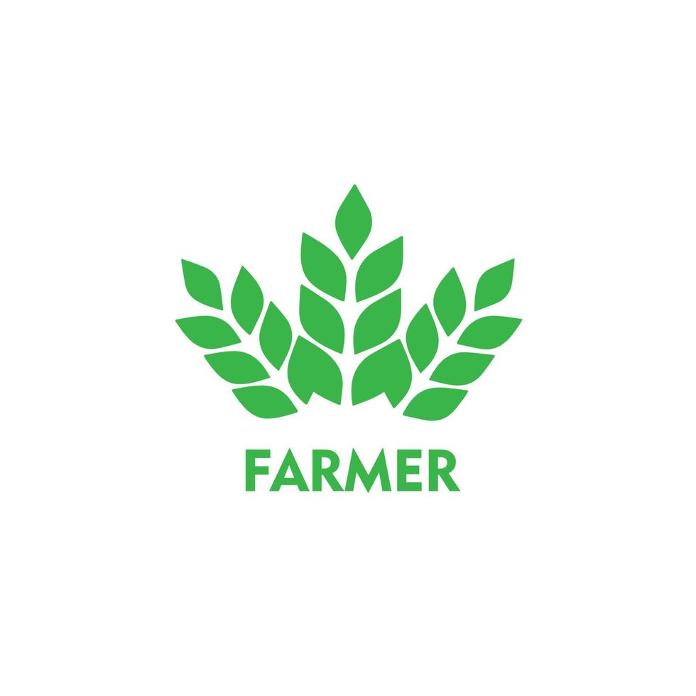 farmer logo vector illustration template