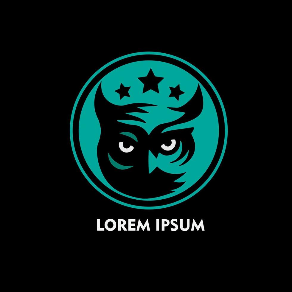 owl logo vector illustration template