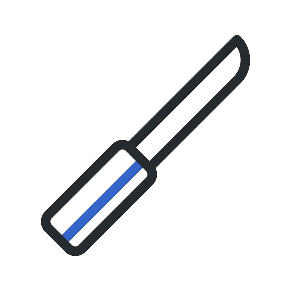 cuchillo icono duocolor estilo gris azul color militar ilustración vector Ejército elemento y símbolo Perfecto.
