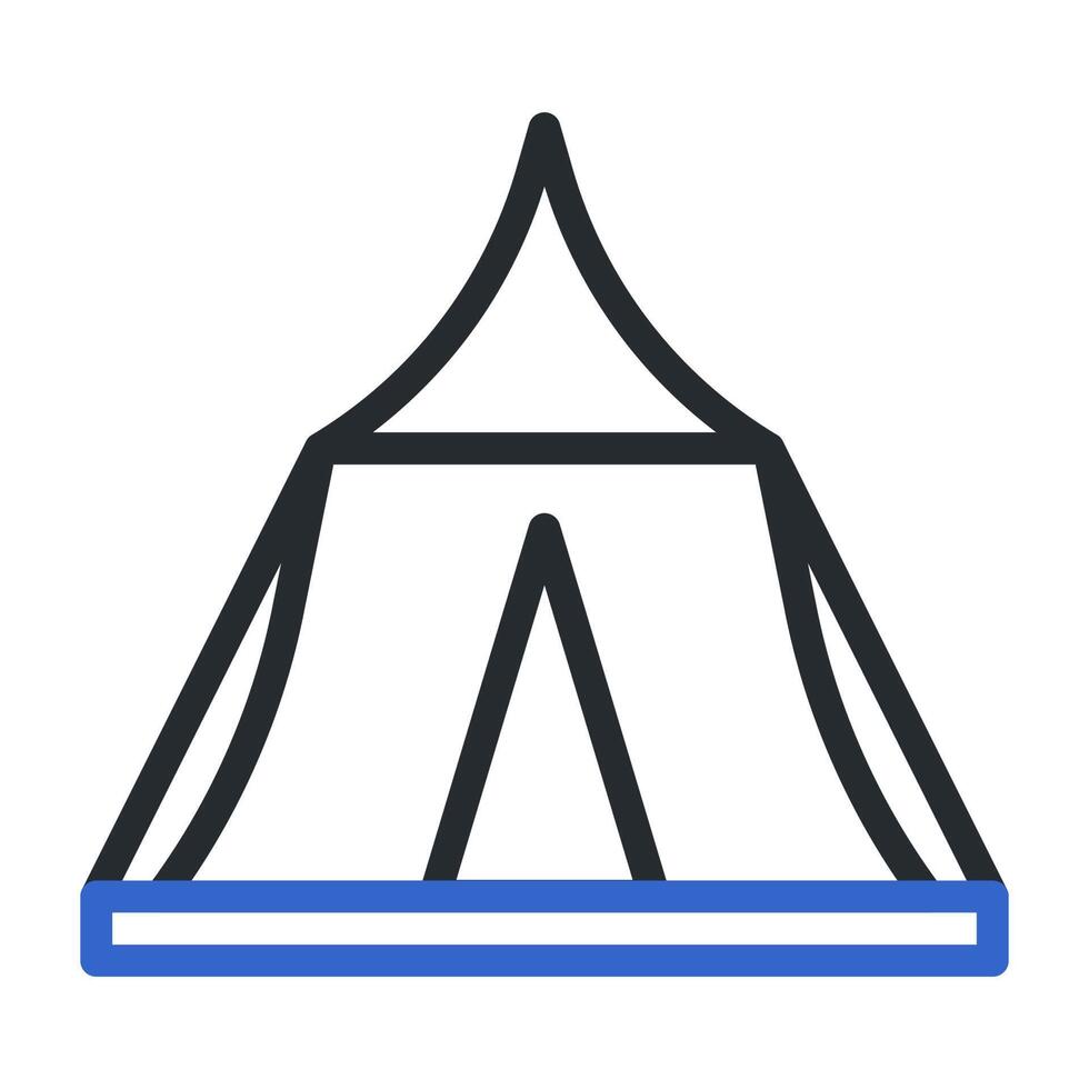 tent icon duocolor style grey blue colour military illustration vector army element and symbol perfect.
