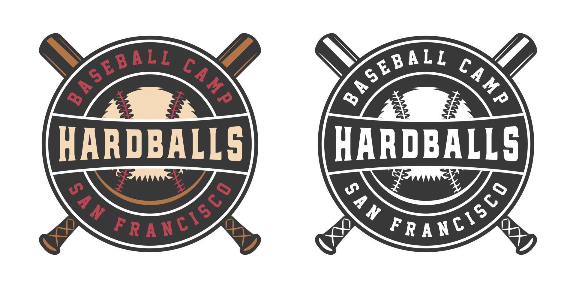 Vintage baseball sport logo, emblem, badge, mark, label. Graphic Art. vector