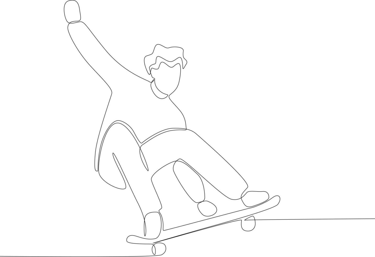 Freestyle skateboarding man vector