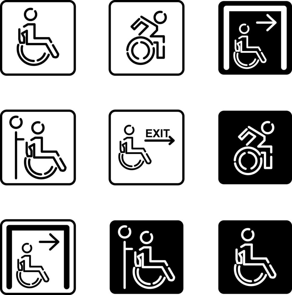 Disable Accessibility icon pack design illustration vector