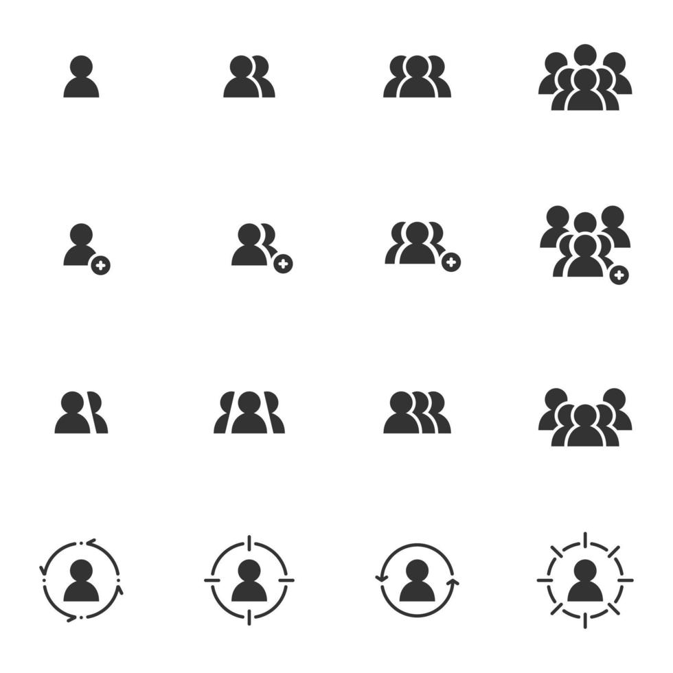 iconos de personas, vector de equipo de grupo de trabajo de persona, gente de negocios