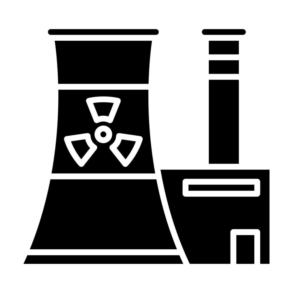 Nuclear Plant vector icon