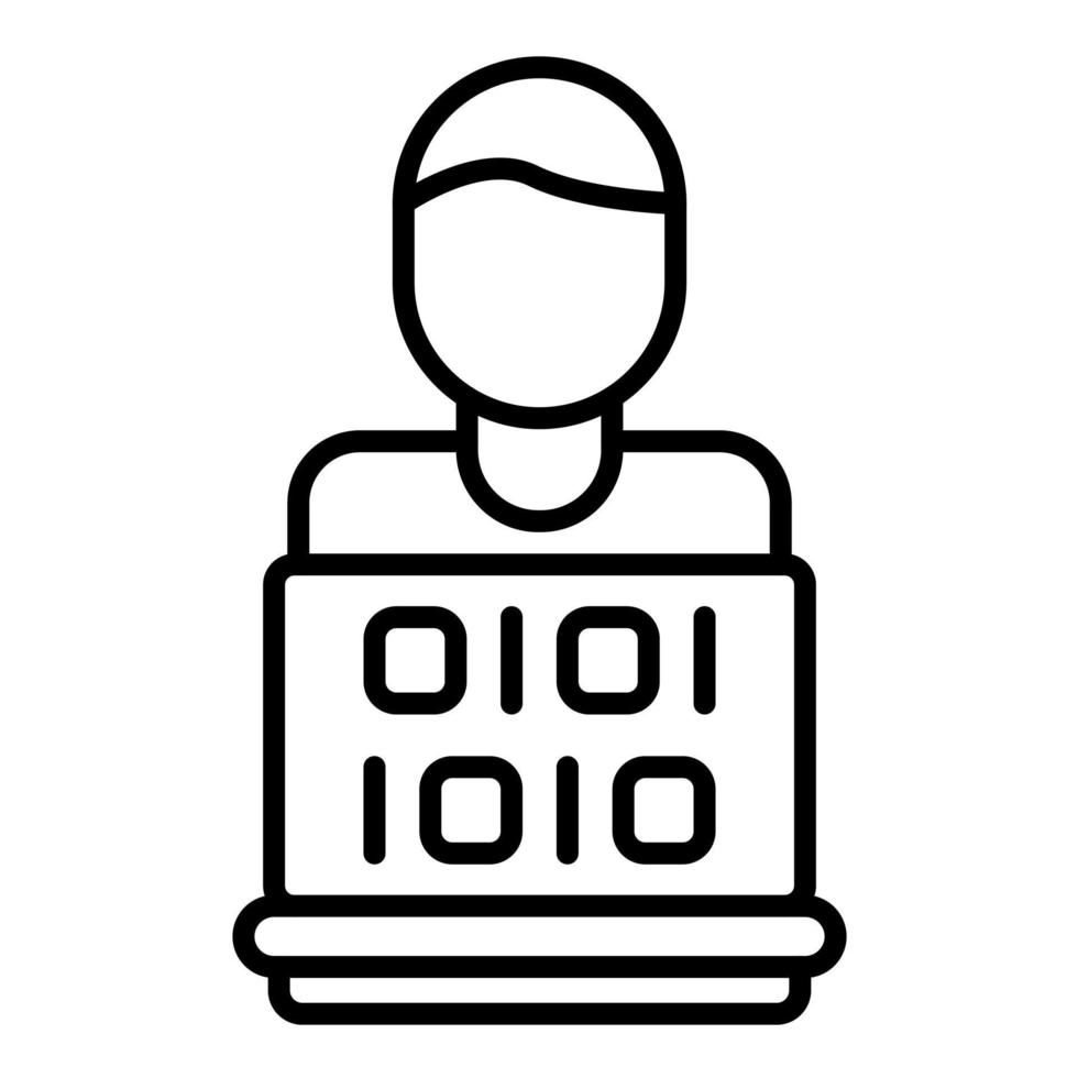 Coder Man vector icon