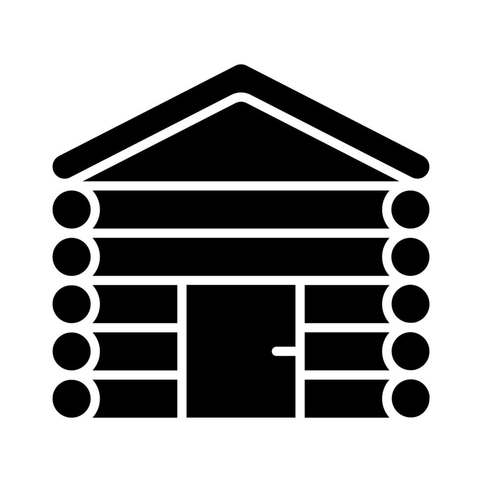 Winter Cabin vector icon