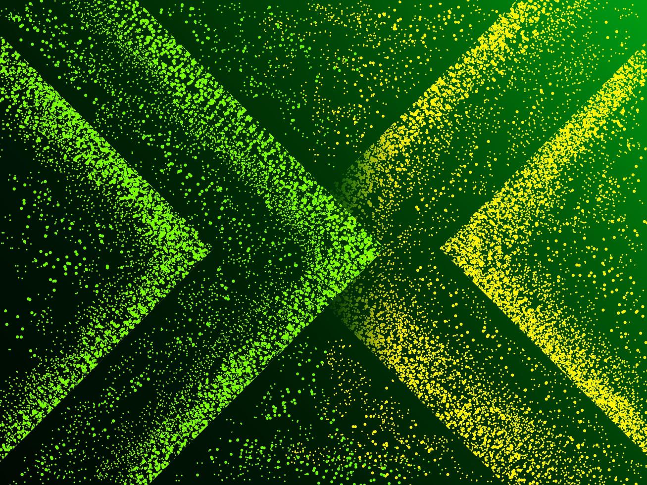 Green and yellow particle arrows in blended. Modern dynamic dots background photo