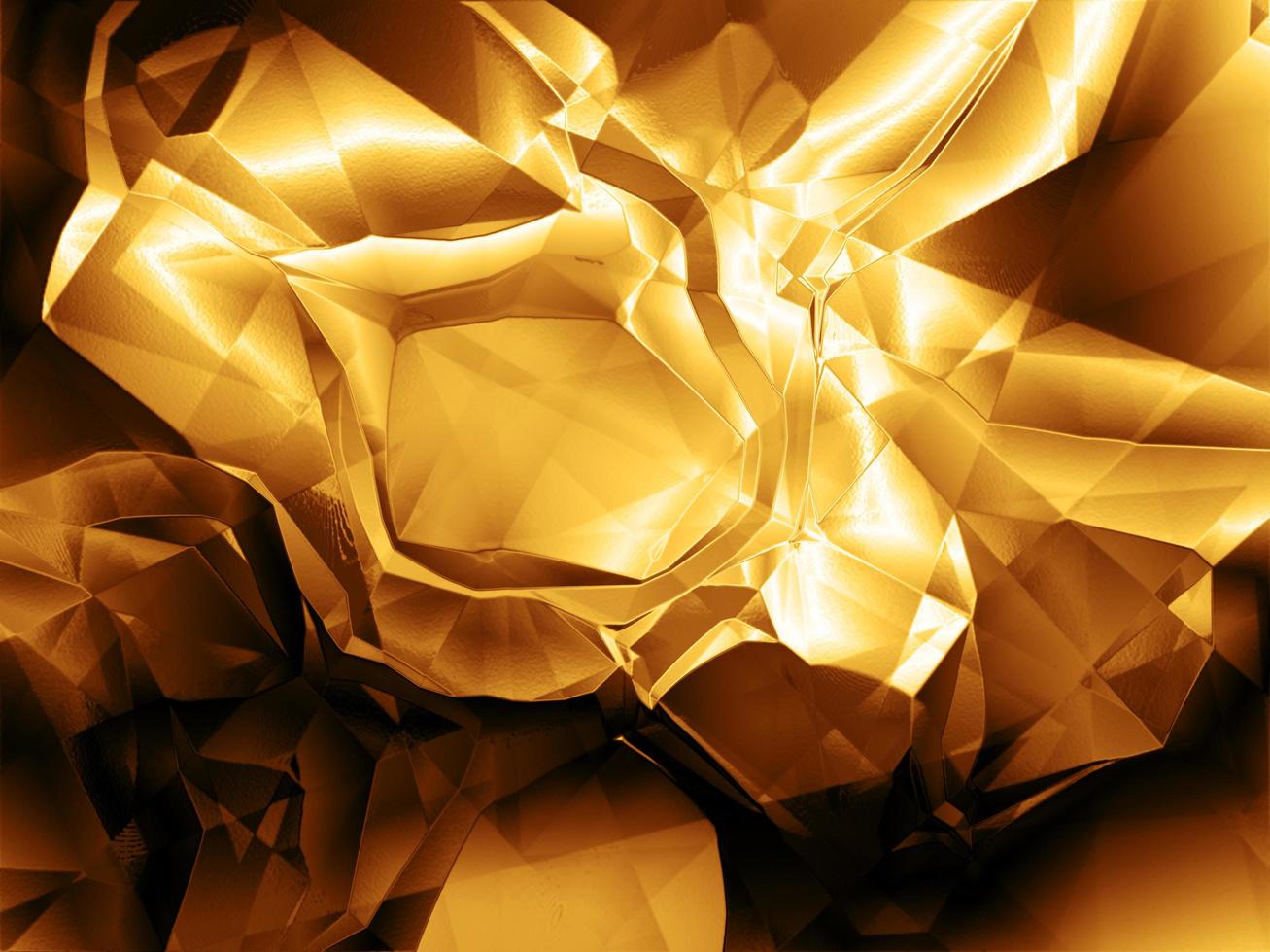 Gold nugget abstract modern background. Luxury crumpled paper texture design photo