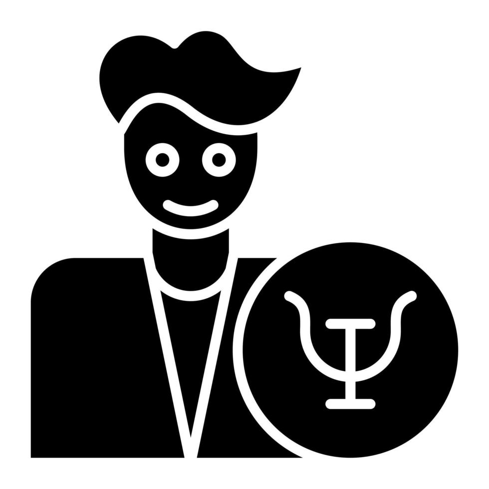 Psychologist vector icon