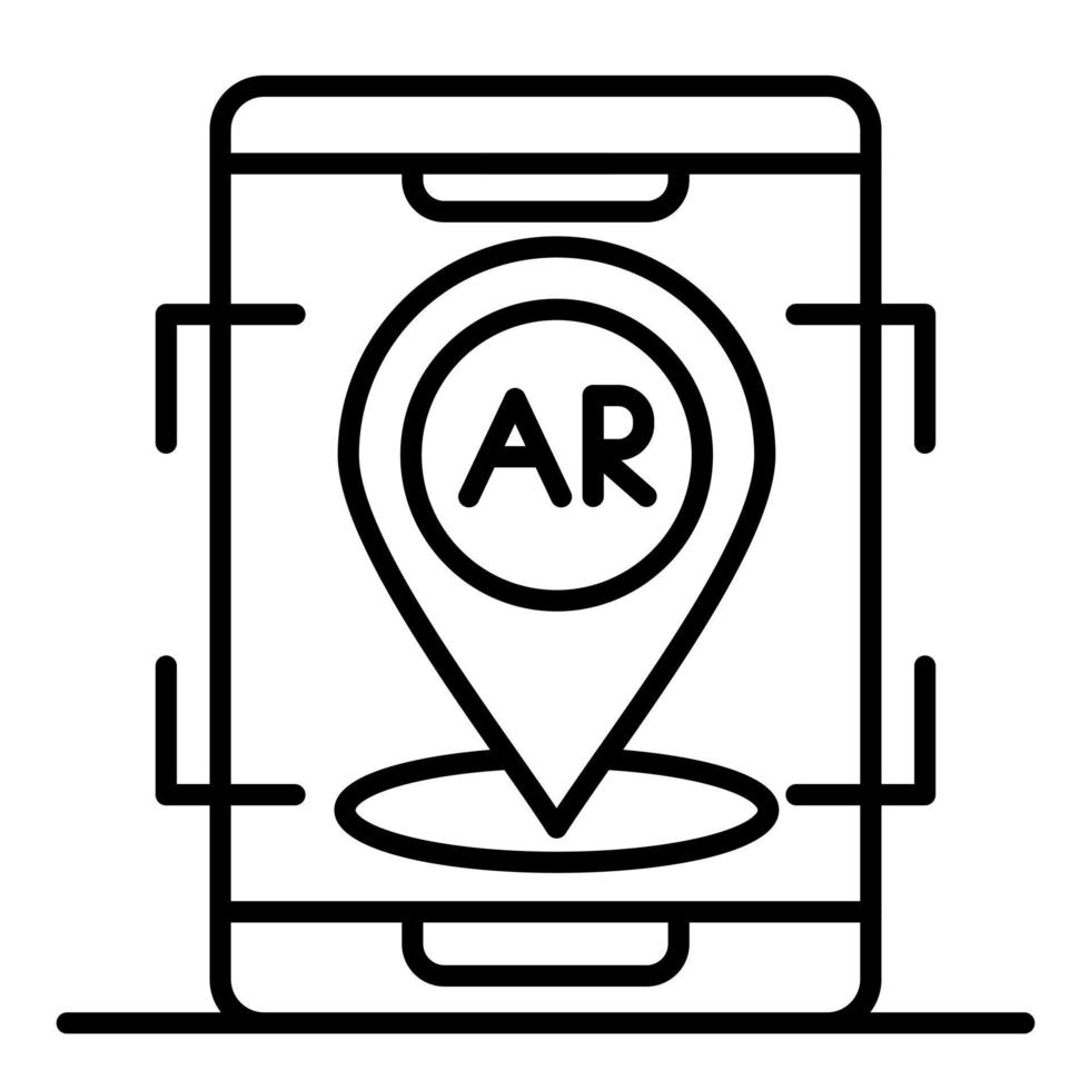 Ar Navigation vector icon