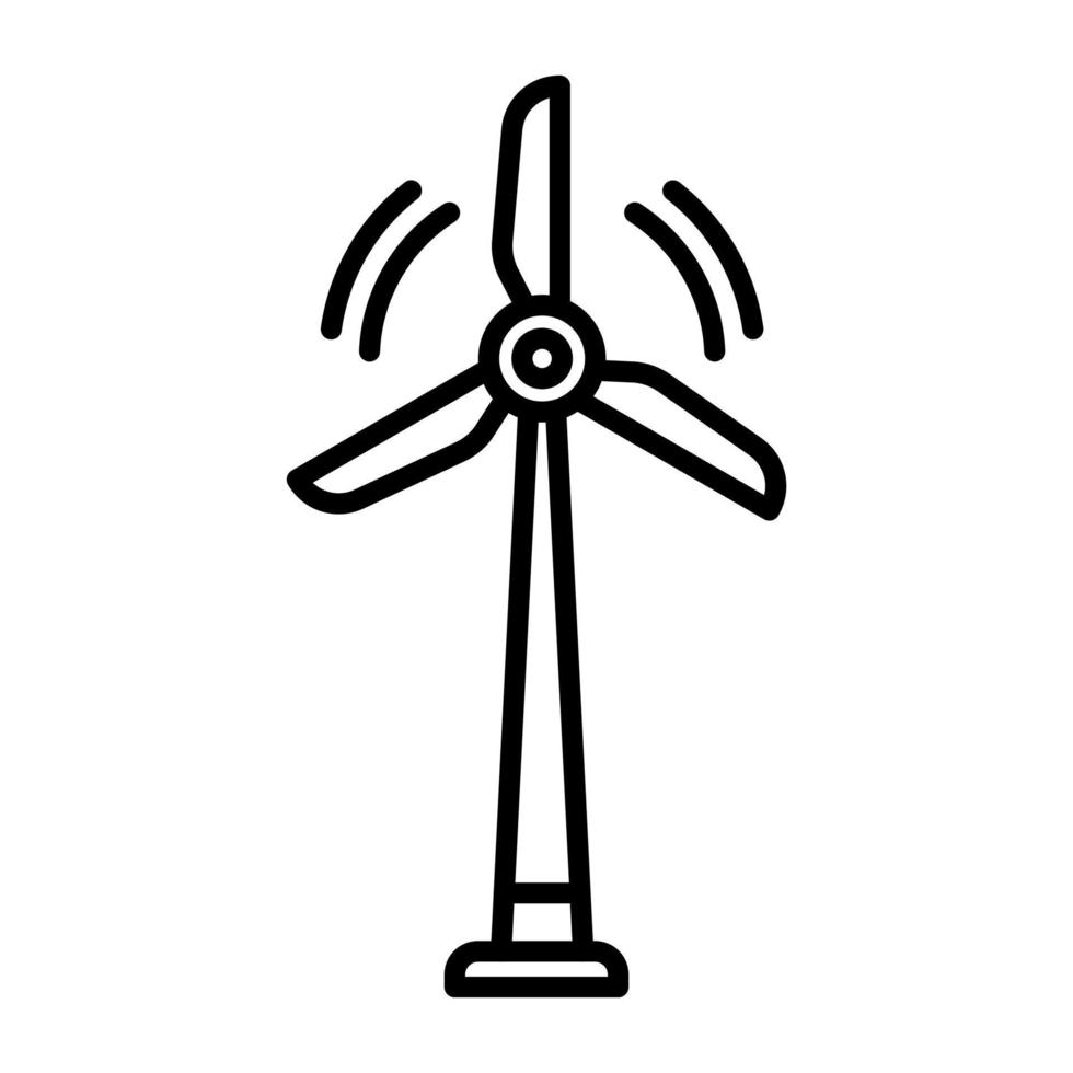 icono de vector de energía eólica