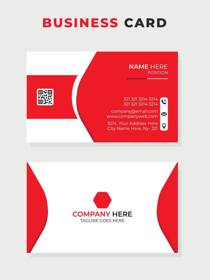 Vector creative and corporate business card visiting card template