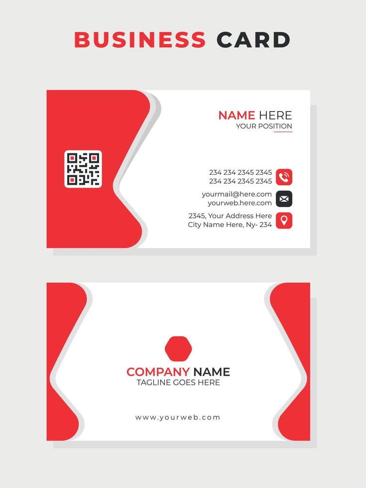 Vector creative and corporate business card visiting card template