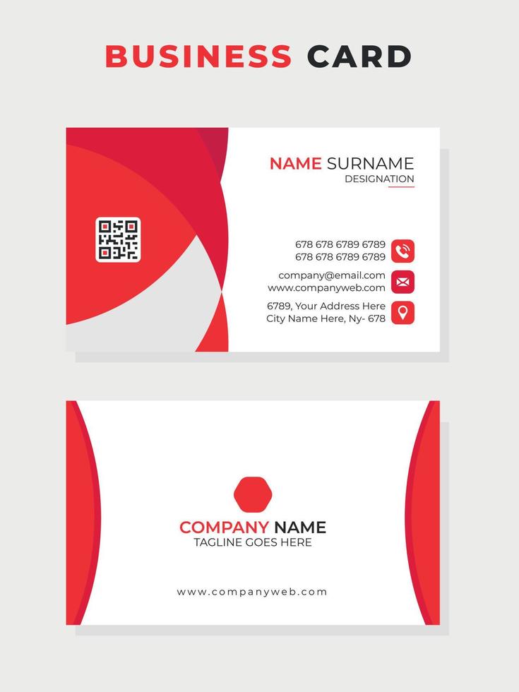 Vector creative and corporate business card visiting card template