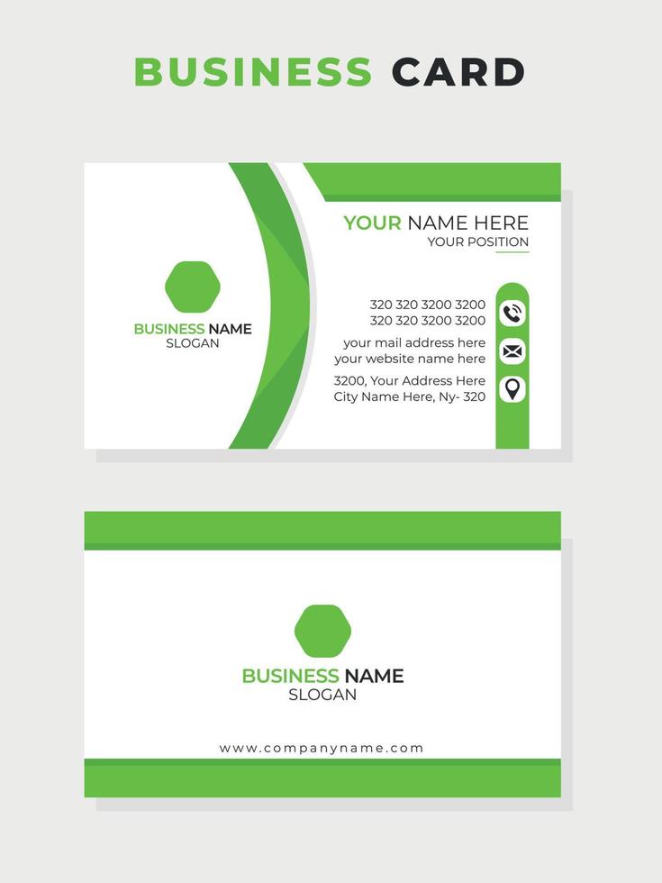 Vector creative and corporate business card visiting card template