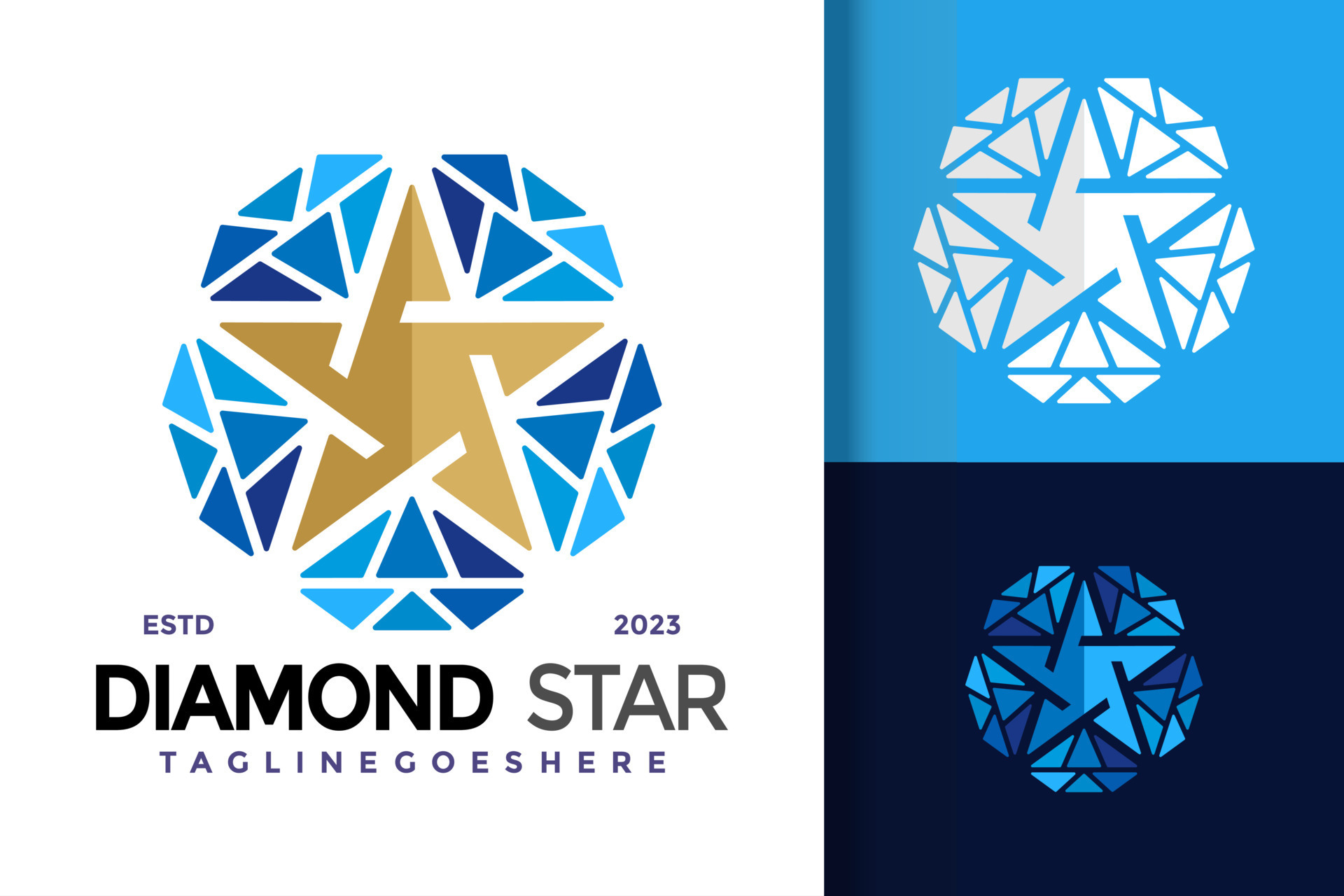 Diamond star jewellery logo vector icon illustration 21694195 Vector