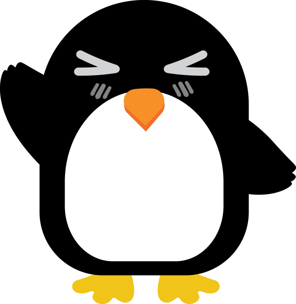 Penguin cartoon character crop-out png