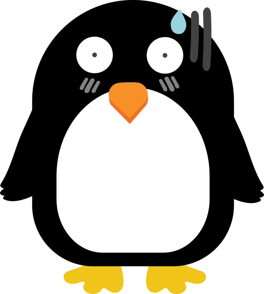 Penguin cartoon character crop-out png