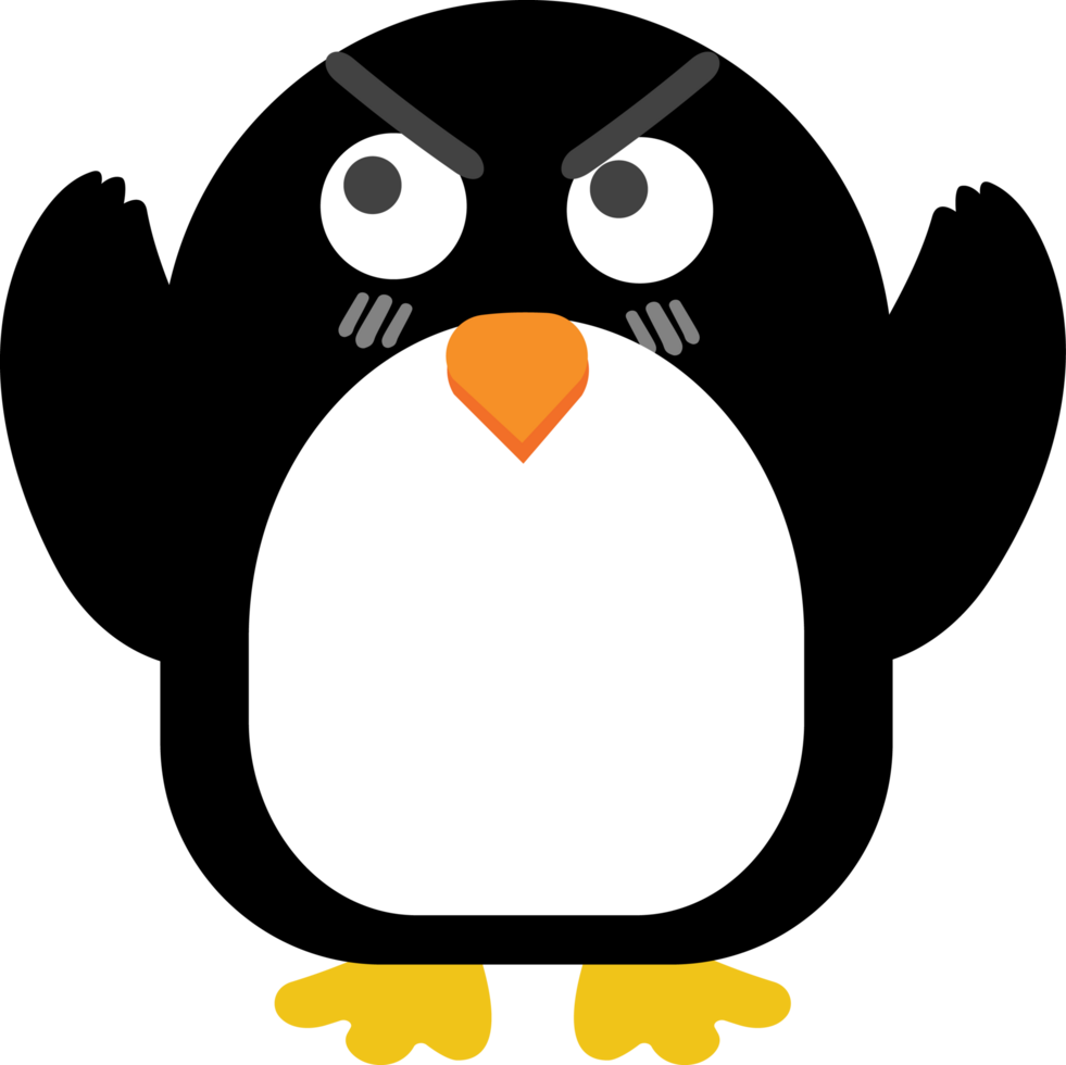 recorte de personaje de dibujos animados de pingüinos png
