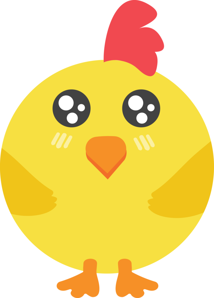 Chicken cartoon character crop-out png