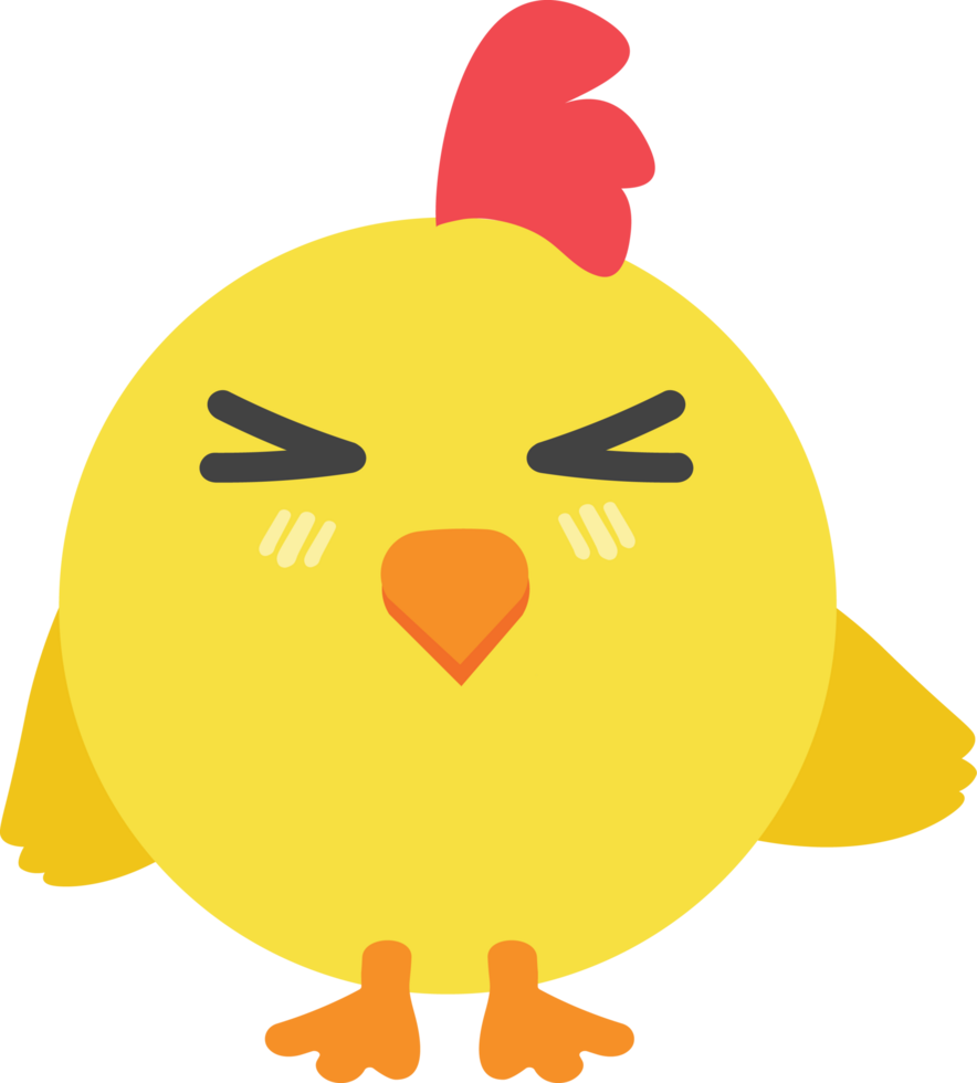 Chicken cartoon character crop-out png