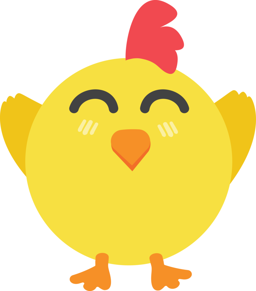 Chicken cartoon character crop-out png