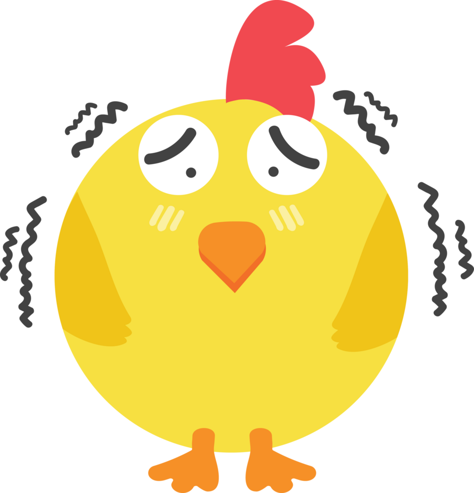 Chicken cartoon character crop-out png