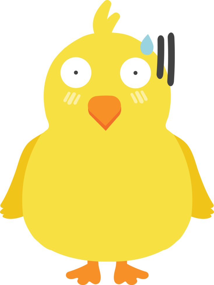 Chick cartoon character crop-out png