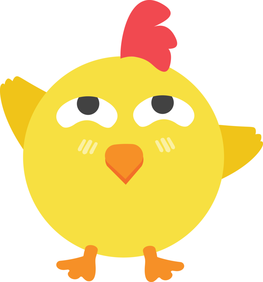 Chicken cartoon character crop-out png