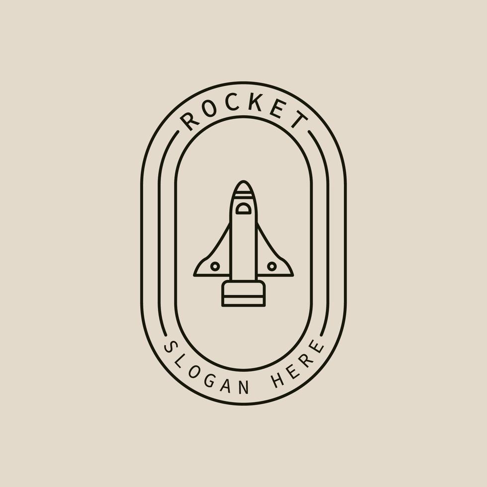 rocket line art icon logo vector symbol illustration design,with emblem style line art illustration design