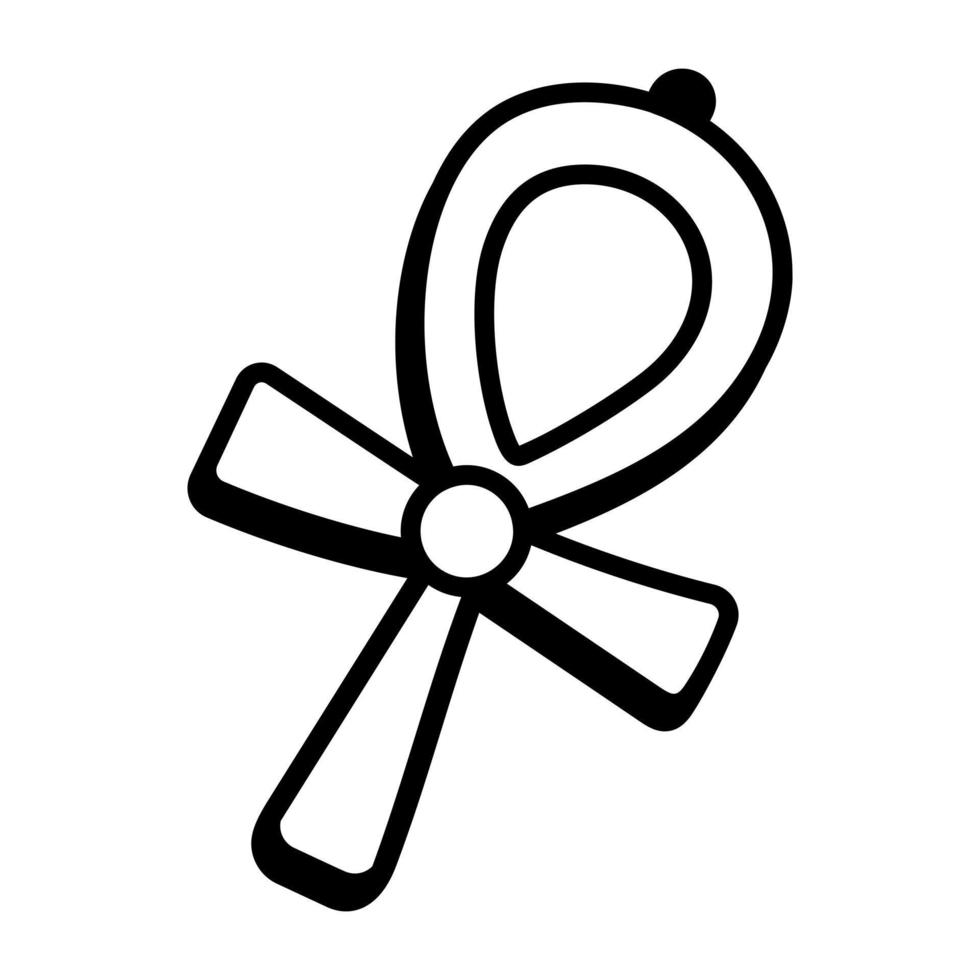 Trendy Ankh Cross vector