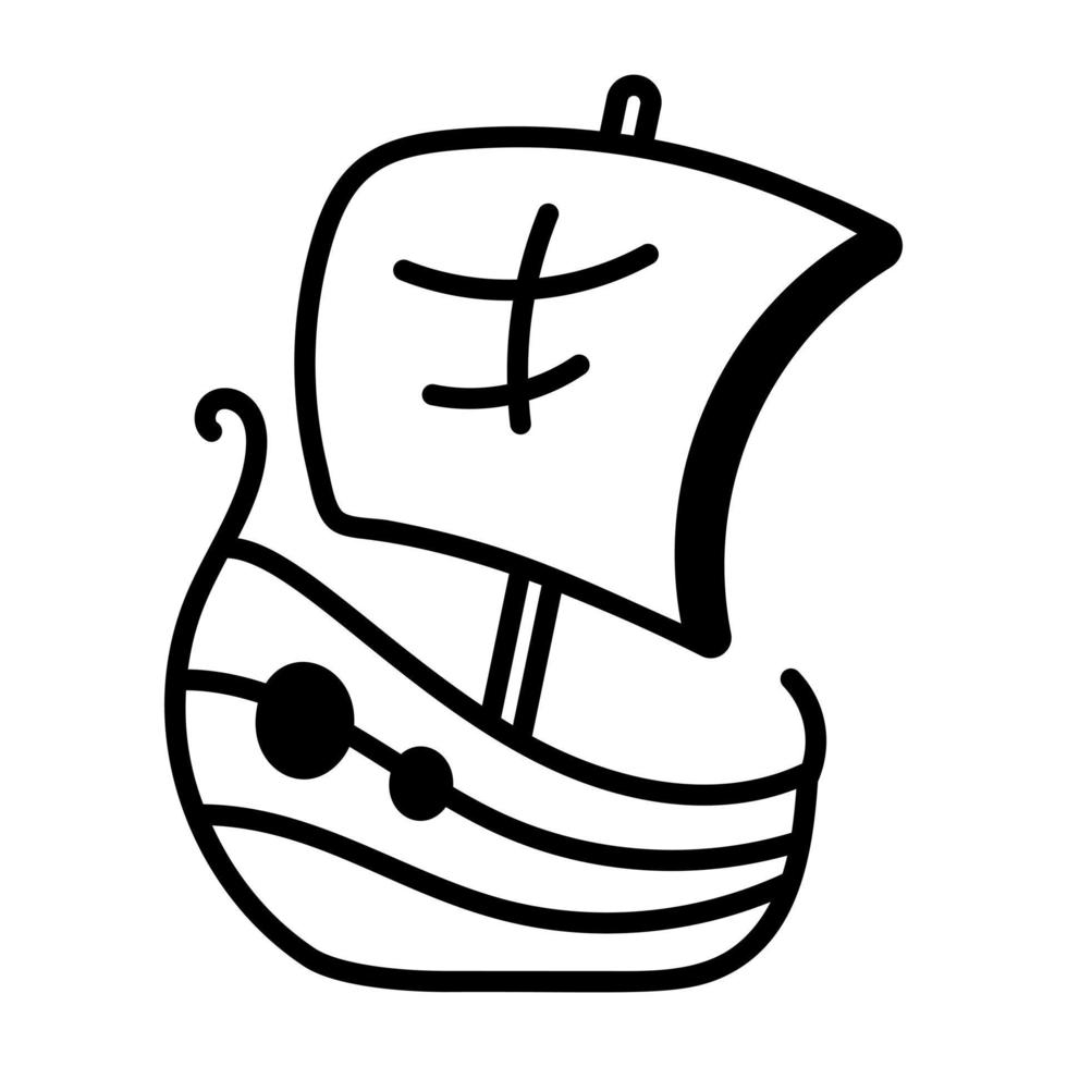 Trendy Viking Ship vector